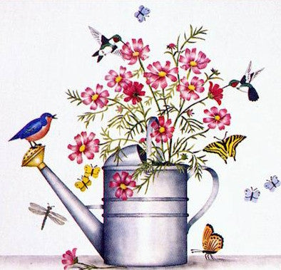 #351 Watering Can & Cosmos Mural