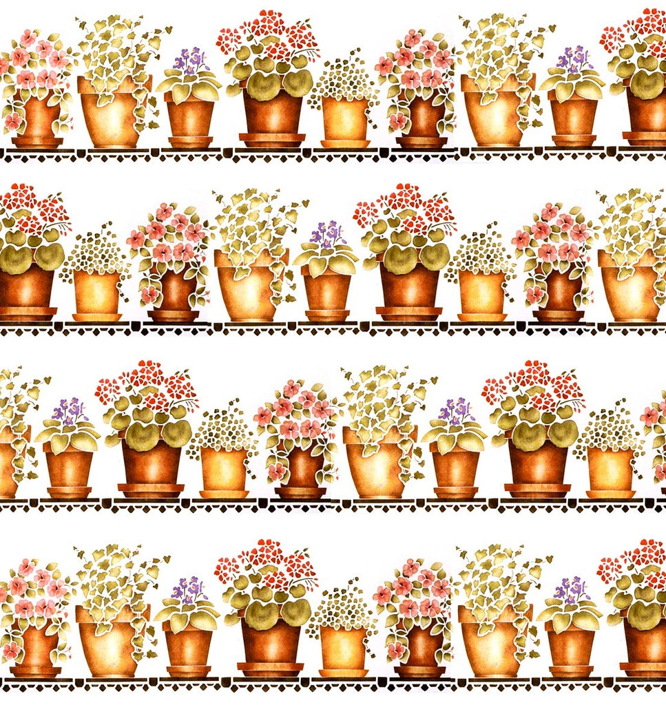 pot plant stencil 39 Flower Pots Stencil Design – Yowler & Shepps Stencils