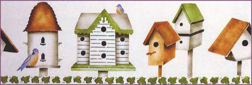 #32 Birdhouses Stencil