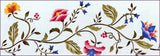 This design has so many possibilities.  It has the appearance of a formal border, works nicely as a chair-rail design, and can even give a crewel-like look.  It's also beautiful when applied in one color (see thumbnail image above) or in rows for an overall effect.  And, this design works well on accessories such as curtains, table runners and place mats, pillows, and more.